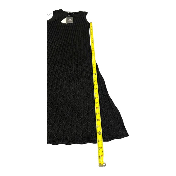 NWT Alison Sheri Black Knit Sleeveless Maxi Sweater Dress Womens Medium - Picture 11 of 13